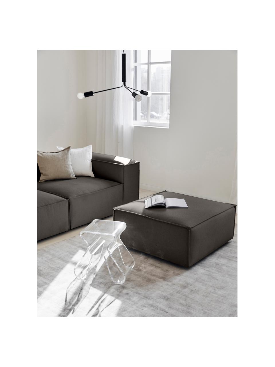 Reposapiés puf Lennon, Tapizado: 100% poliéster Alta resis, Estructura: madera de pino maciza, ma, Patas: plástico, Tejido gris antracita, An 88 x Al 43 cm