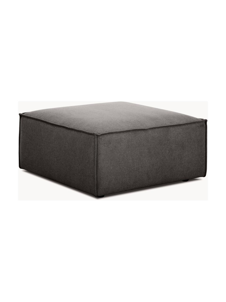 Sofa-Hocker Lennon, Bezug: 100 % Polyester Der strap, Gestell: Massives Kiefernholz, Spe, Webstoff Anthrazit, B 88 x T 88 cm