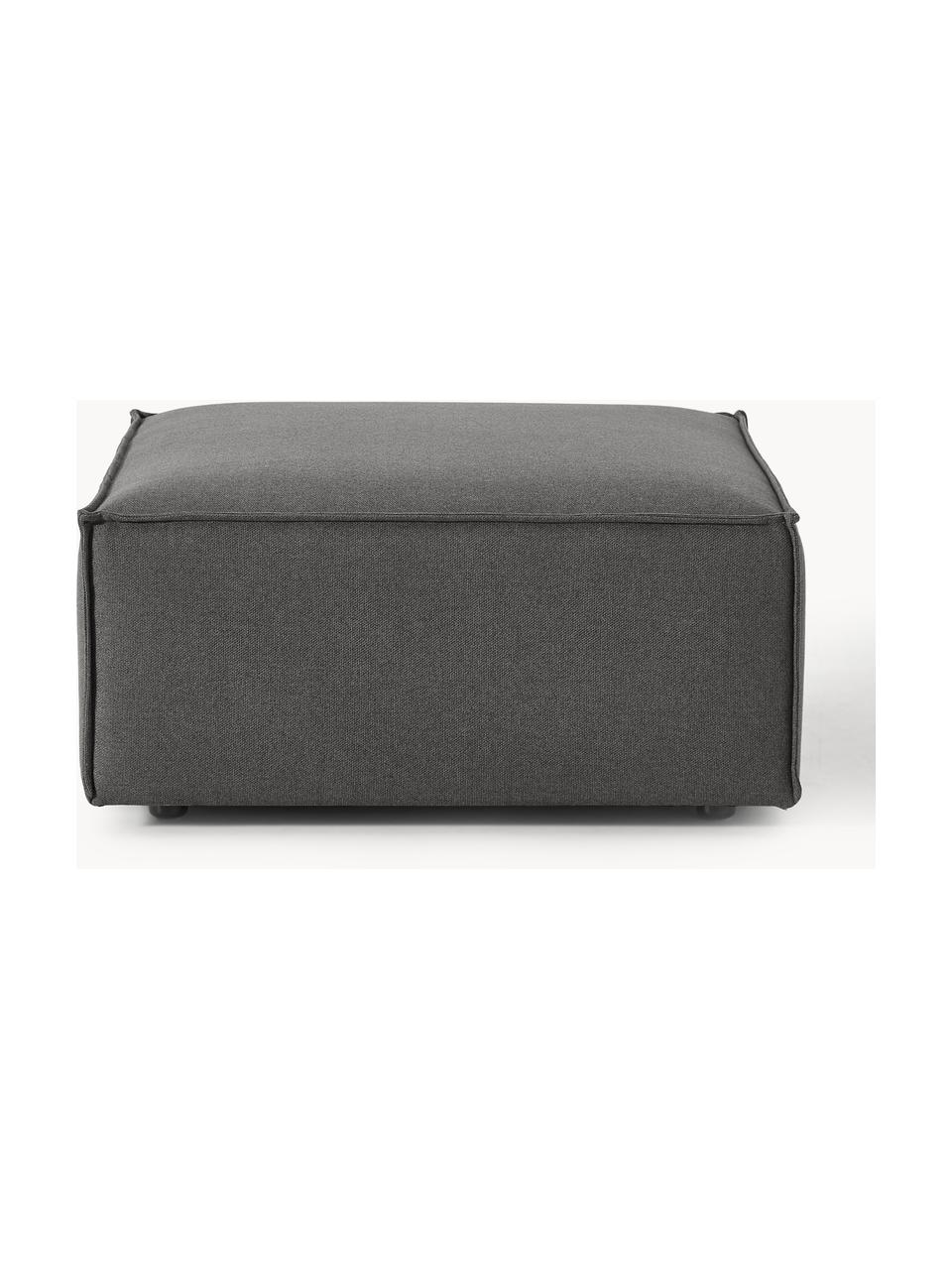 Pouf Lennon, Tissu anthracite, larg. 88 x prof. 88 cm