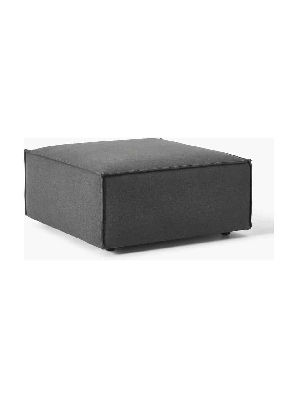 Pouf Lennon, Tissu anthracite, larg. 88 x prof. 88 cm