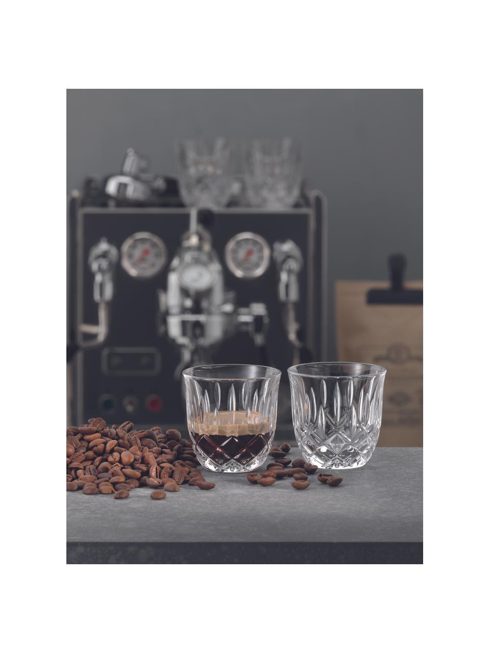 Kristall-Espressobecher Noblesse, 2 Stück, Kristallglas, Transparent, Ø 6 x H 6 cm, 90 ml