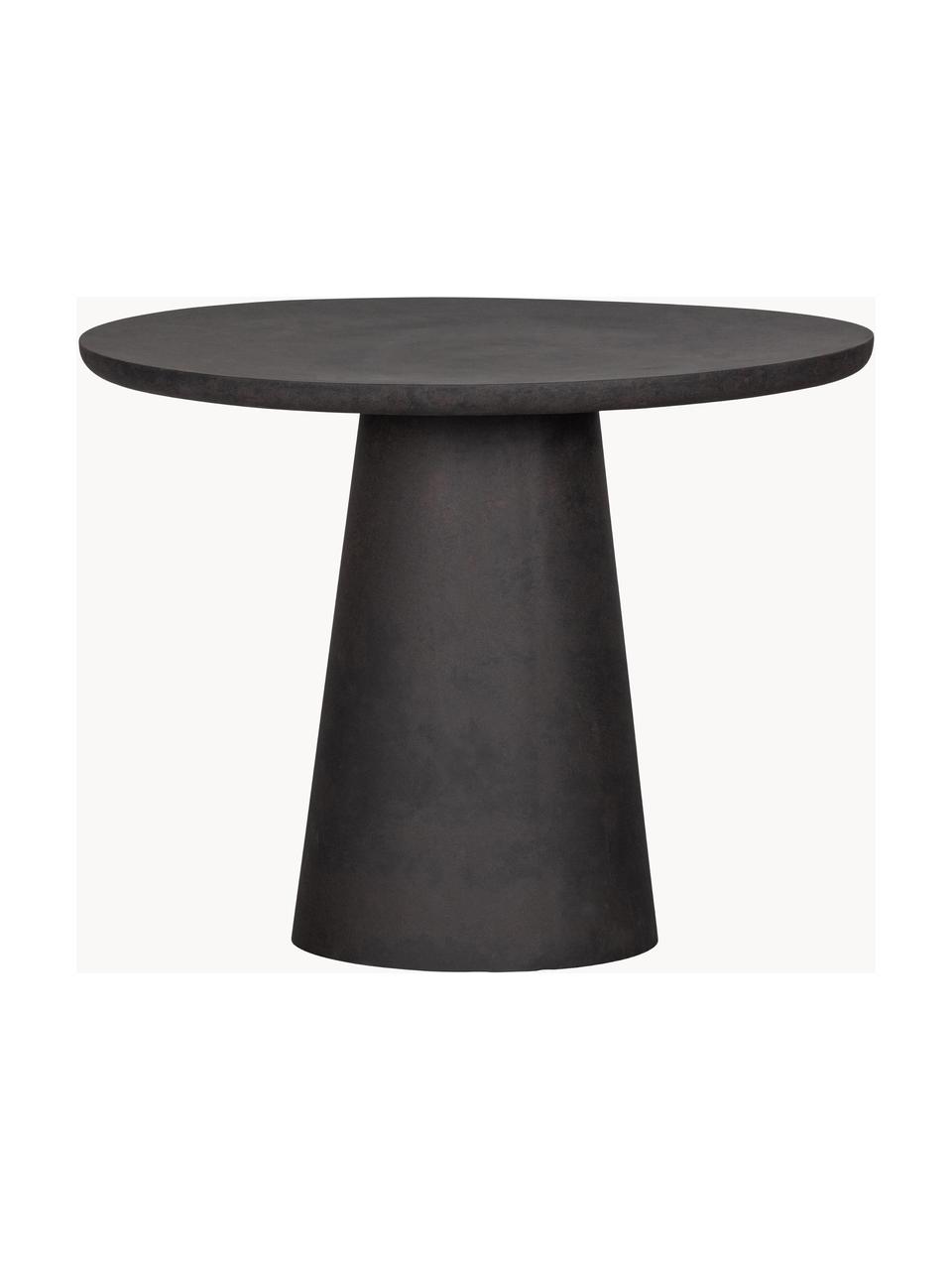 Ronde tuintafel Damon, Ø 100 cm, Klei, gecoat, Antraciet, betonlook, Ø 100 x H 76 cm