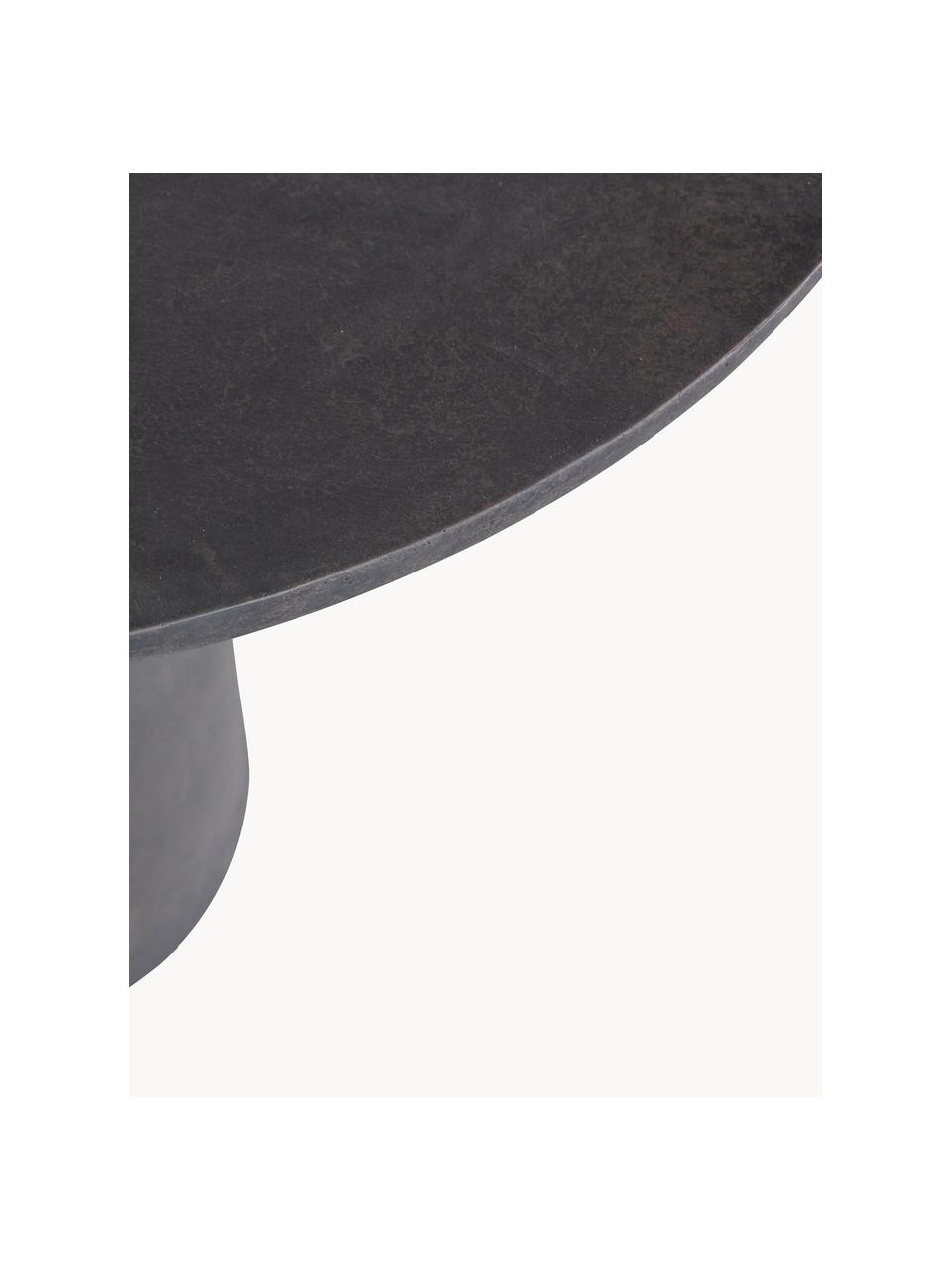 Table de jardin ronde en béton Damon, Ø 100 cm, Argile, enduit, Anthracite, aspect béton, Ø 100 x haut. 76 cm