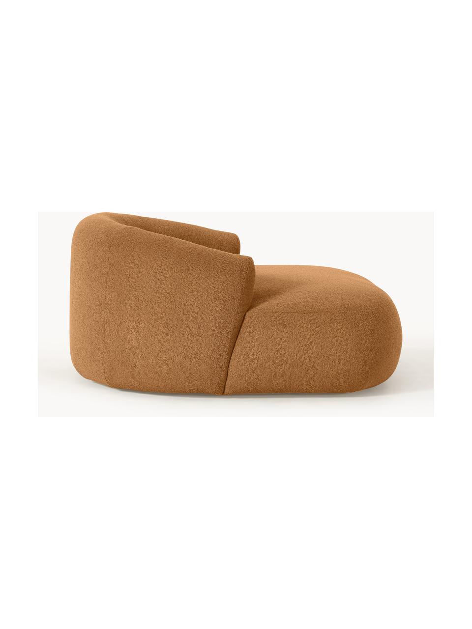 Fauteuil lounge bouclé XL Sofia, Bouclé brun clair, larg. 140 x prof. 140 cm