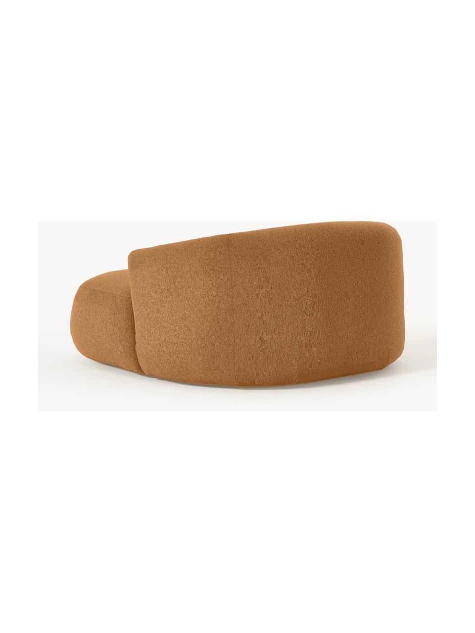 Fotel wypoczynkowy bouclé Sofia, Tapicerka: bouclé (100% poliester) D, Stelaż: drewno świerkowe z certyf, Nogi: tworzywo sztuczne, Jasnobrązowy bouclé, S 140 x G 140 cm
