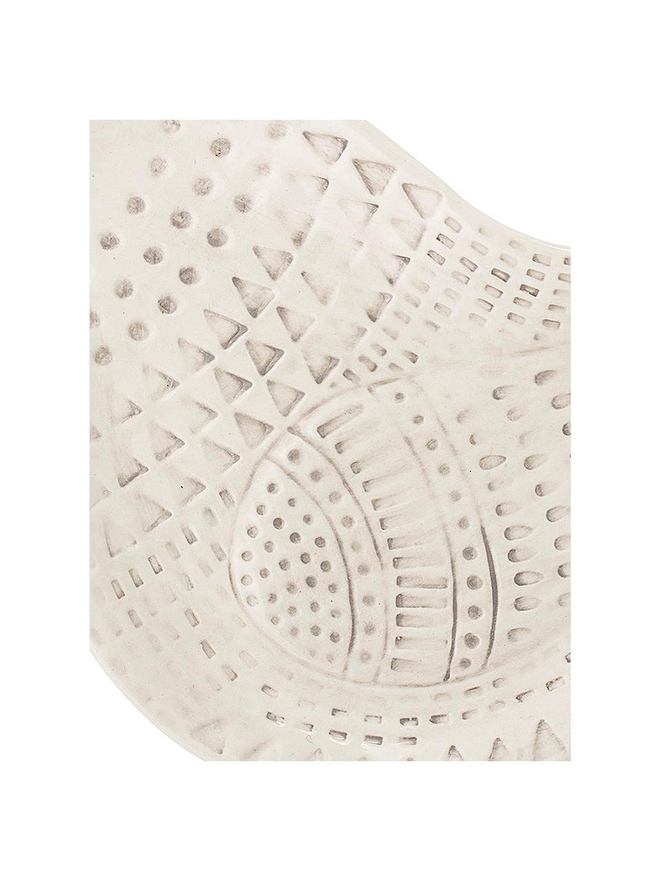 Tablett Tata, Dolomitstein, Keramik, Weiß, 18 x 29 cm