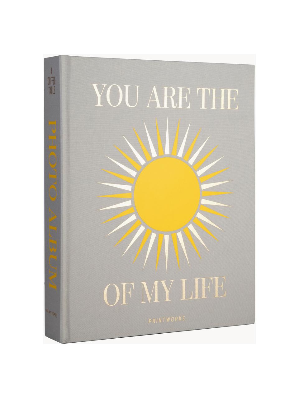 Album fotografico You Are The Sunshine, Grigio chiaro, giallo acceso, Larg. 33 x Alt. 27 cm