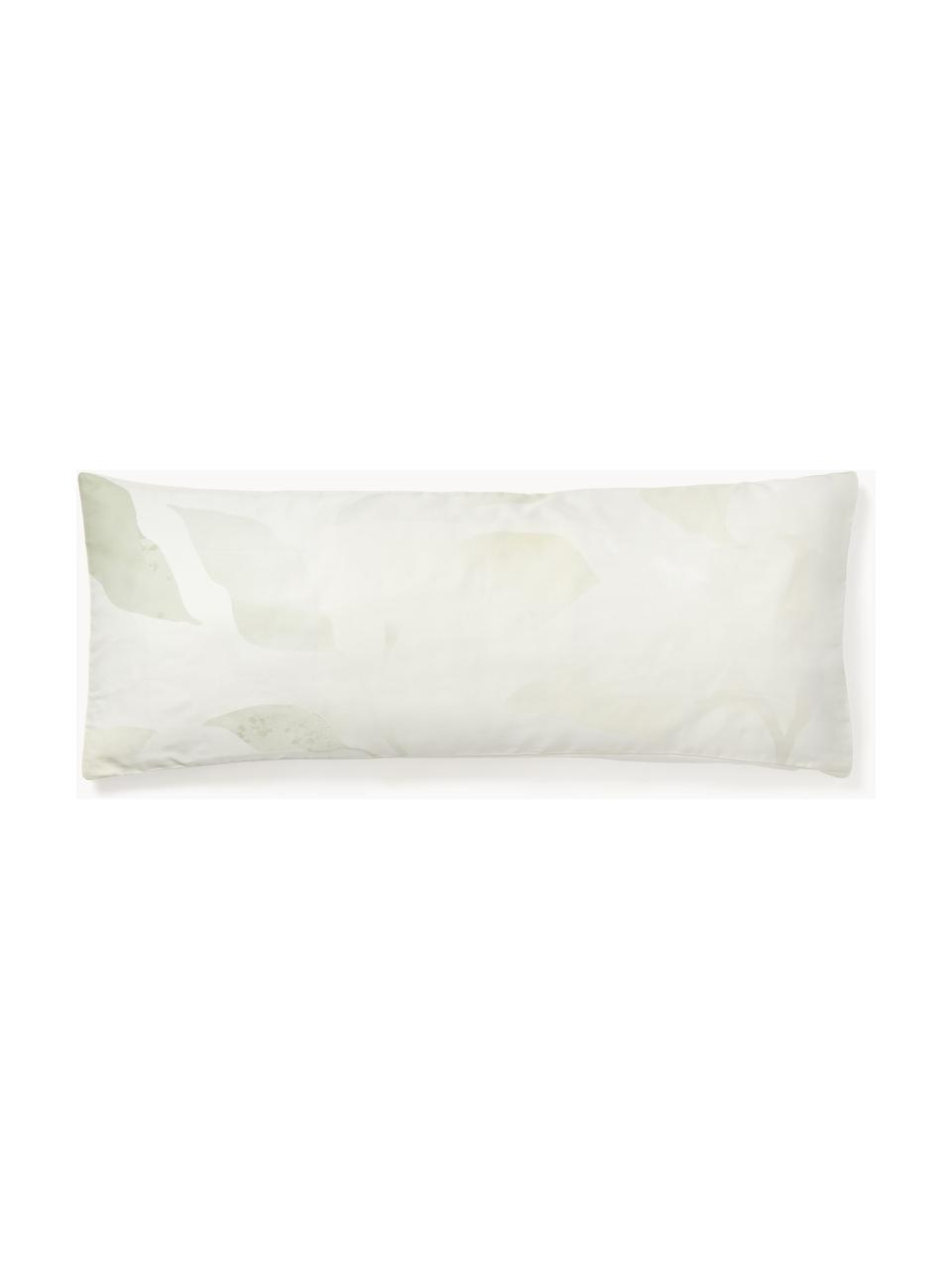 Funda de almohada de satén estampada Marino, Tonos verdes, An 45 x L 110 cm