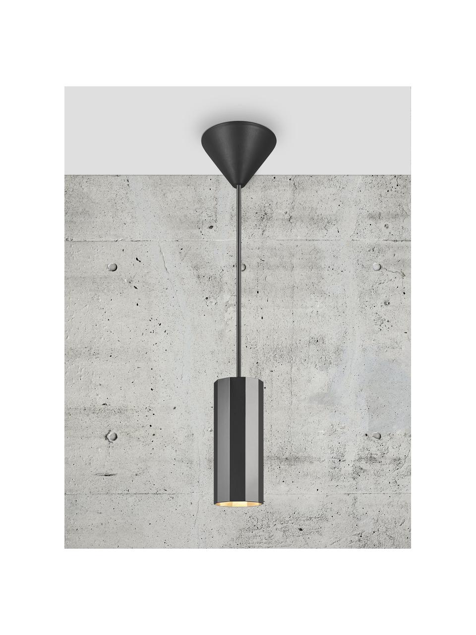 Malá závesná lampa Alanis, Čierna, Ø 6 x V 15 cm