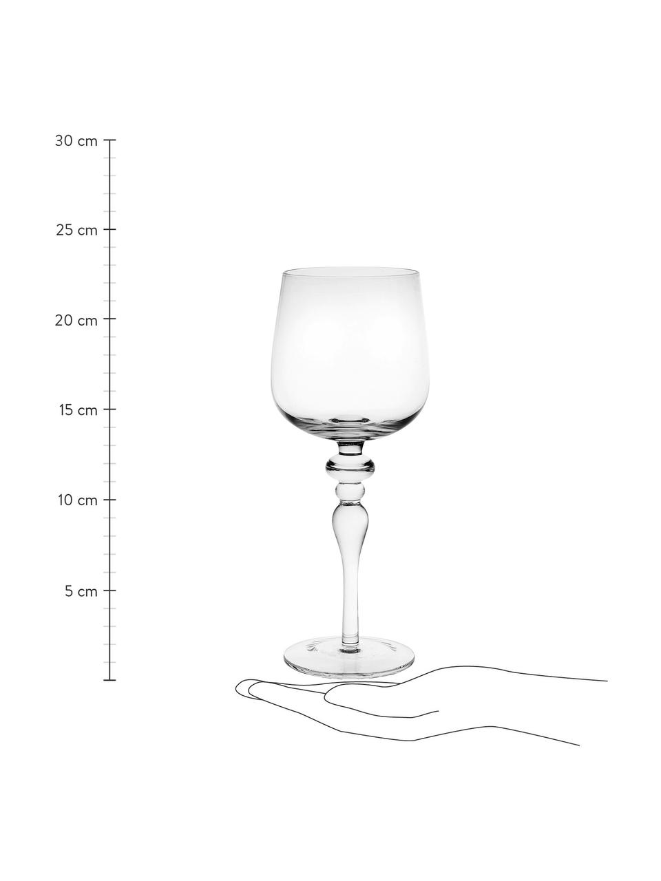 Set 6 bicchieri vino in vetro soffiato in diverse forme Desigual, Vetro soffiato, Trasparente, Ø 8 x Alt. 20 cm, 200 ml