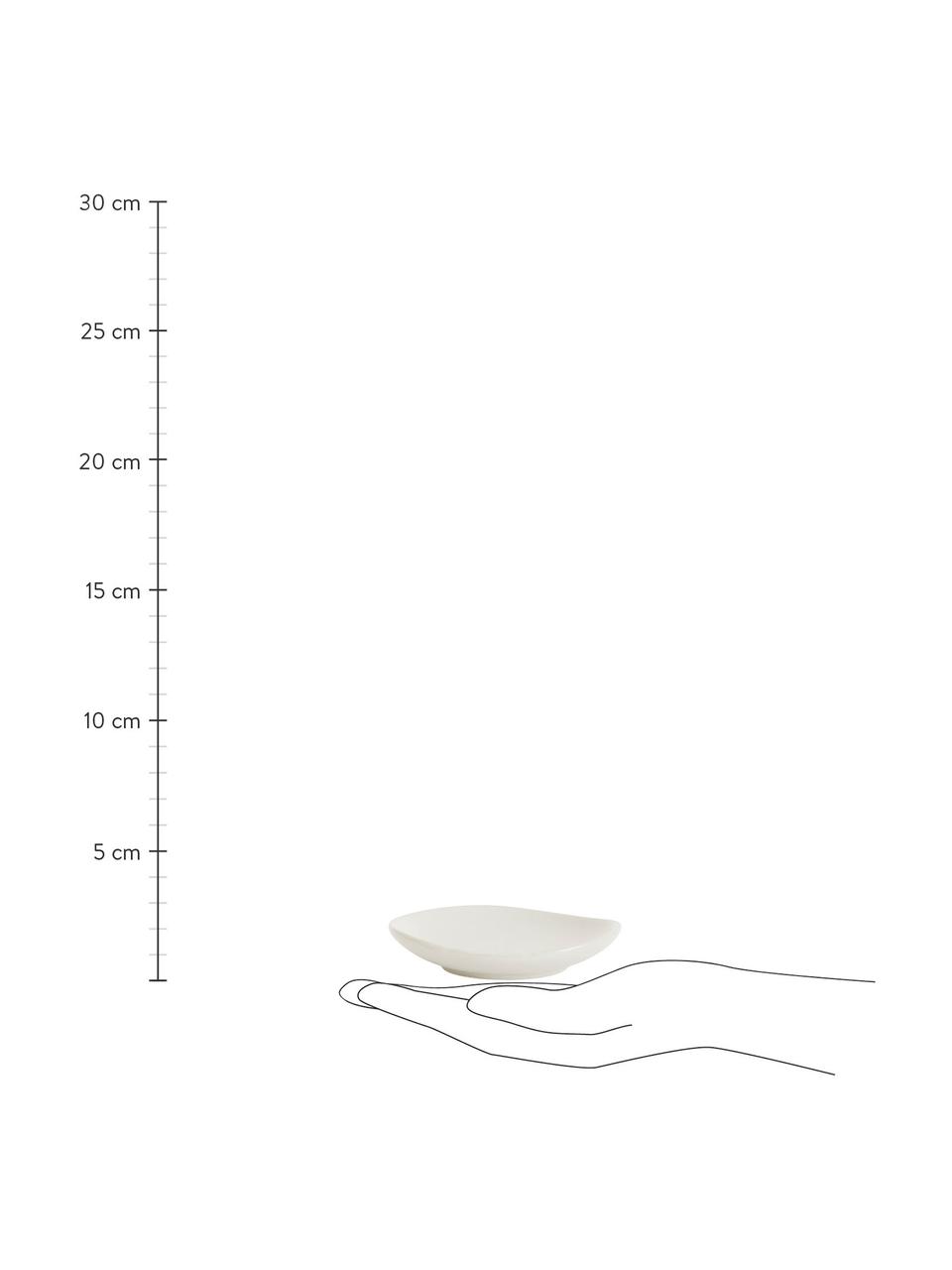 Keramische dipschalen Refine mat wit in organische vorm Ø 9 cm, 4 stuks, Keramiek, Gebroken wit, Ø 9 cm