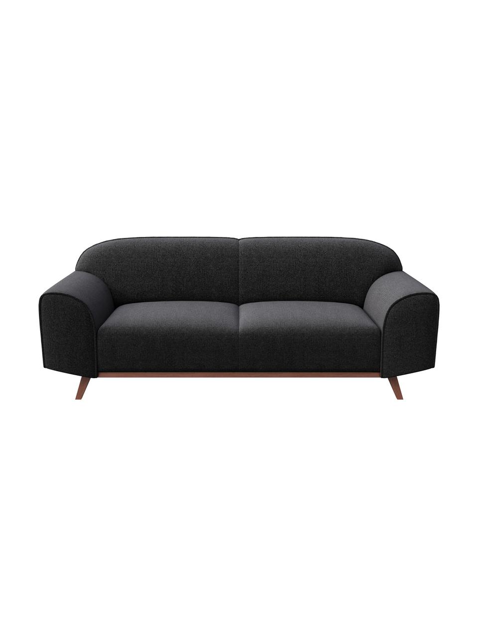 Sofa Nesbo (2-osobowa), Tapicerka: 100% poliester, Nogi: metal lakierowany, Antracytowy, S 193 x G 83 cm