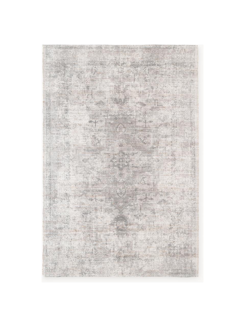 Laagpolig vloerkleed Alisha, 63% jute, 37% polyester, Lichtgrijs, B 120 x L 180 cm (maat S)