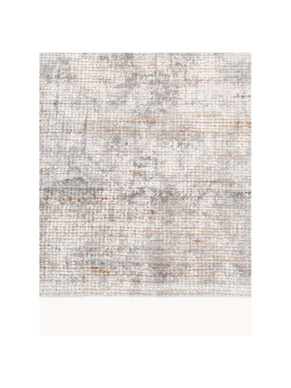 Kurzflor-Teppich Alisha, 63 % Jute, 37 % Polyester, Hellgrau, B 120 x L 180 cm (Größe S)