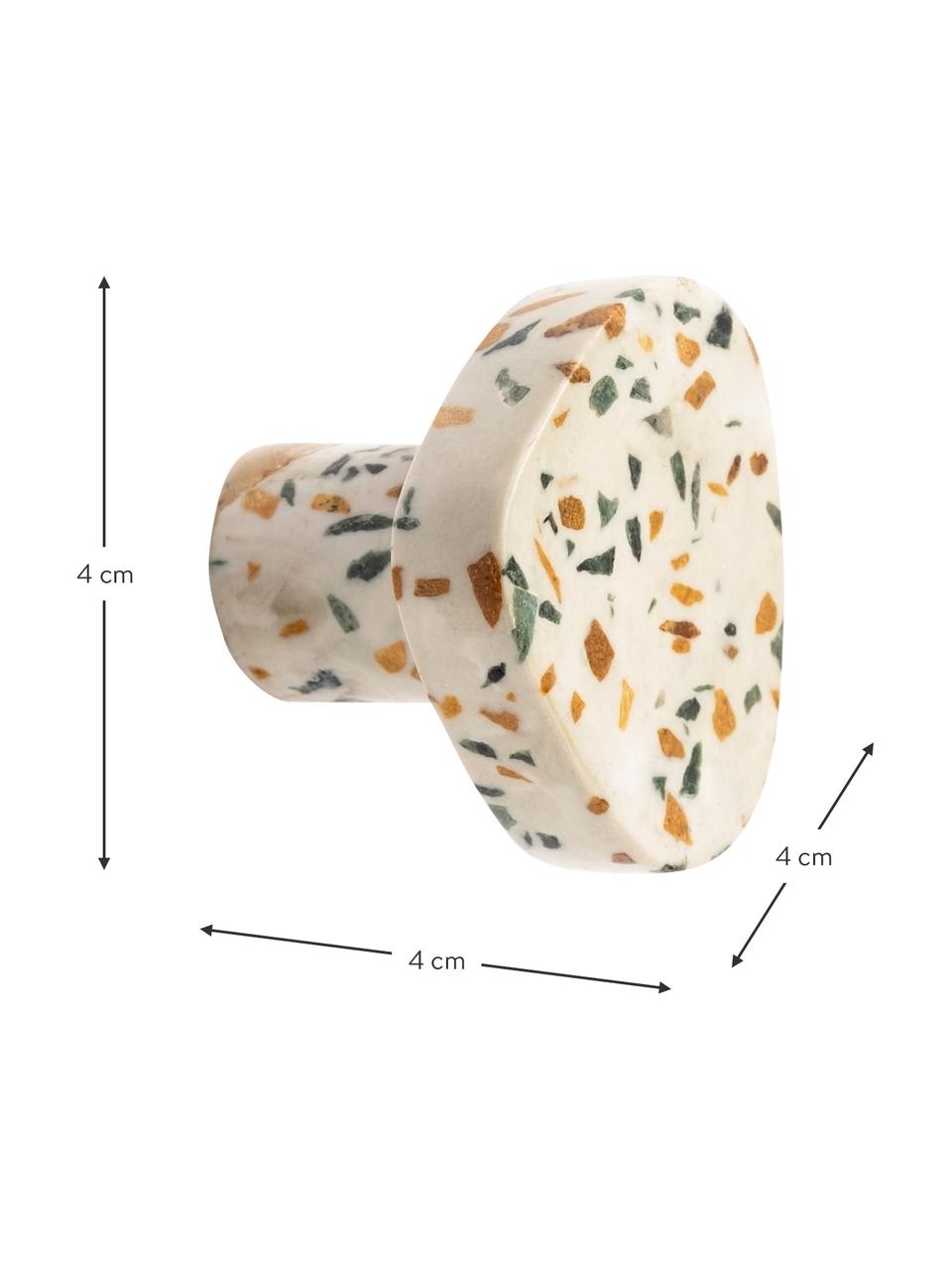 Gancio da parete in marmo Terrazzo, Marmo, Marmo beige, multicolore, Larg. 4 x Alt. 4 cm