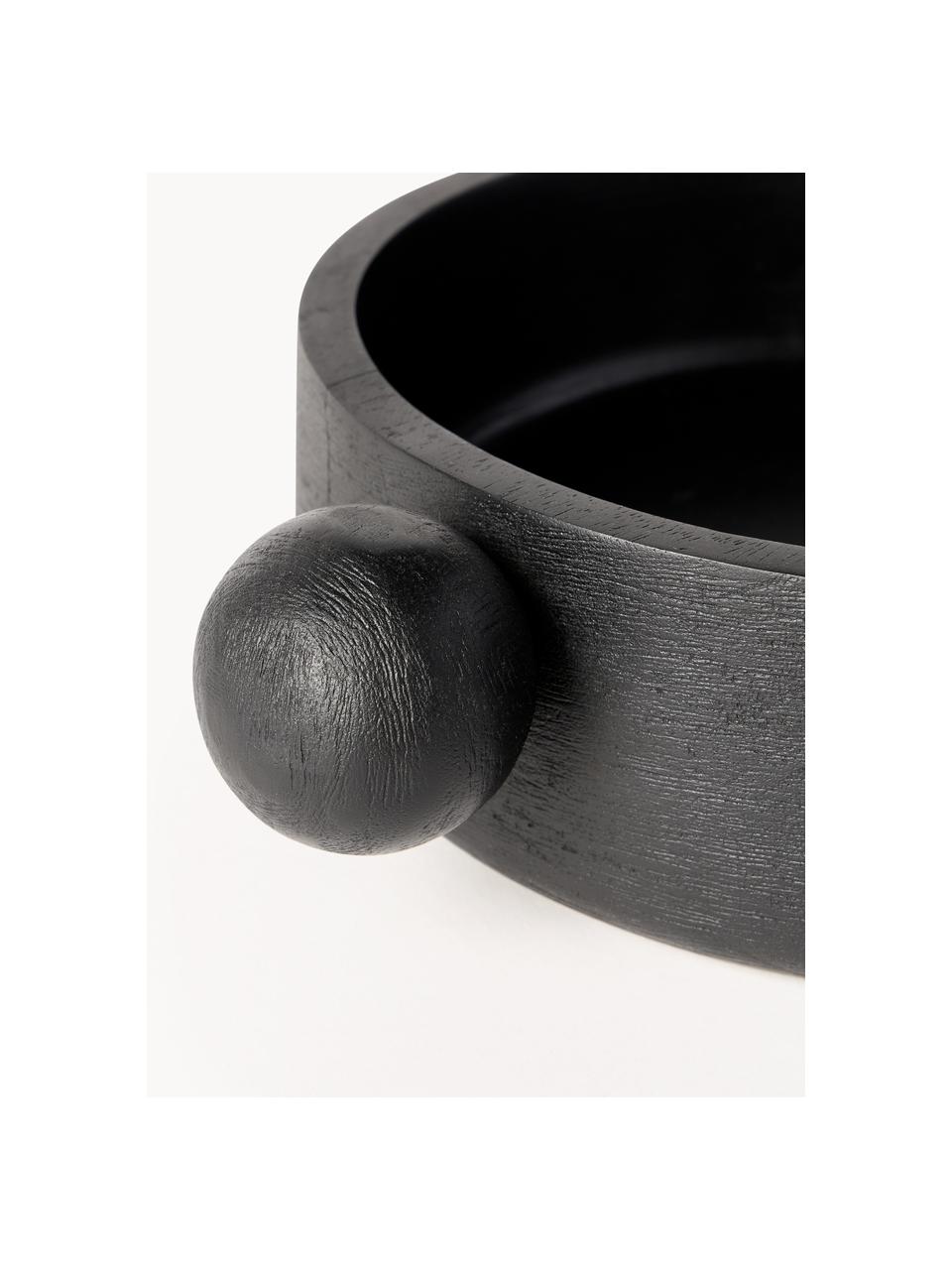 Cuenco decorativo de madera de mango Elani, Madera de mango, Madera de mango pintado negro, Ø 25 x Al 8 cm