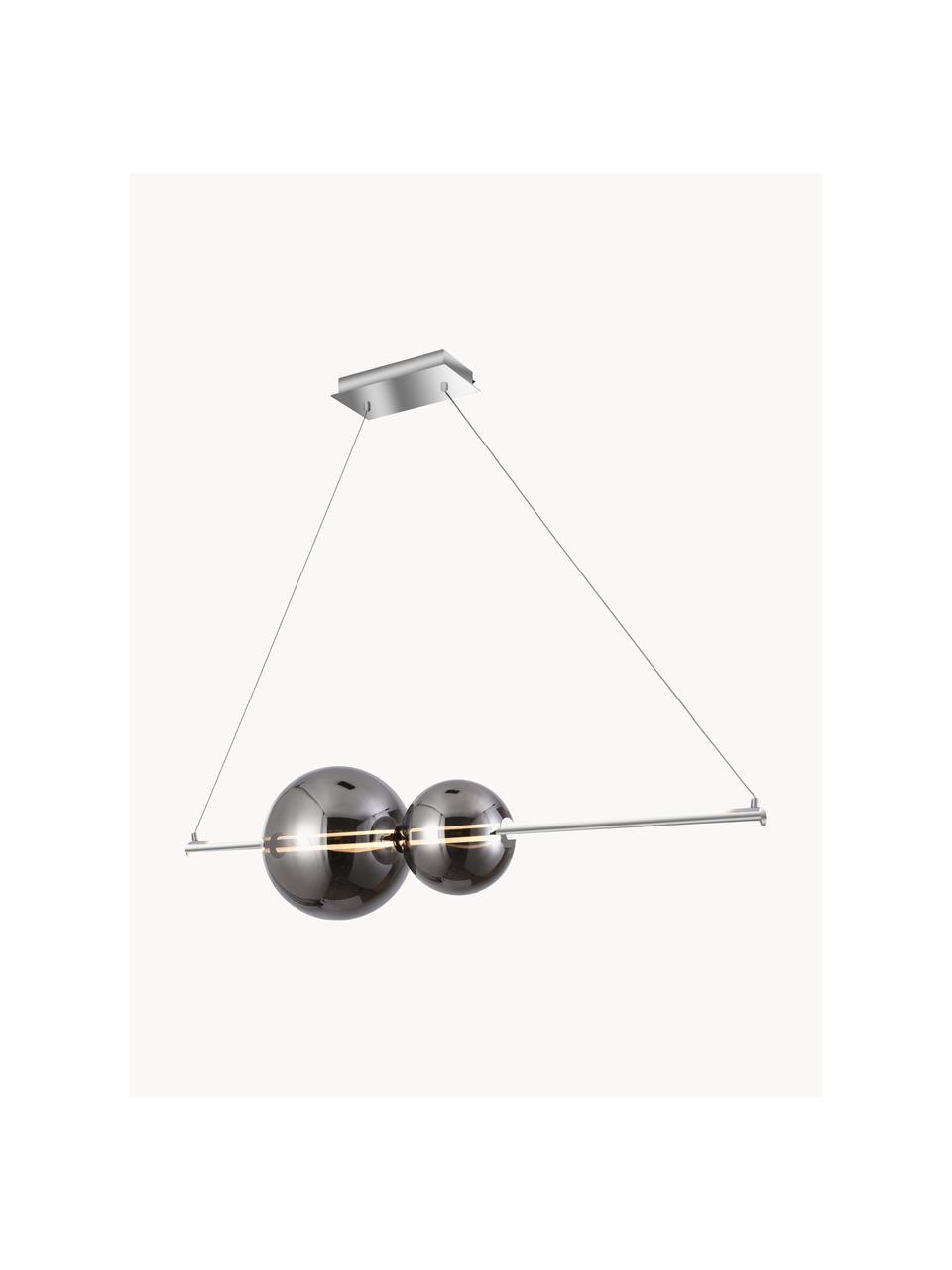 Lampada a sospensione grande a LED Nova, Argentato, grigio, Larg. 105 x Alt. 150 cm