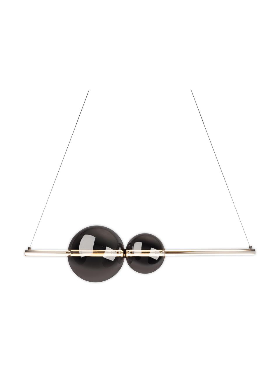 Lámpara de techo grande LED Nova, Cable: acero, plástico, Plateado, gris, An 105 x Al 150 cm