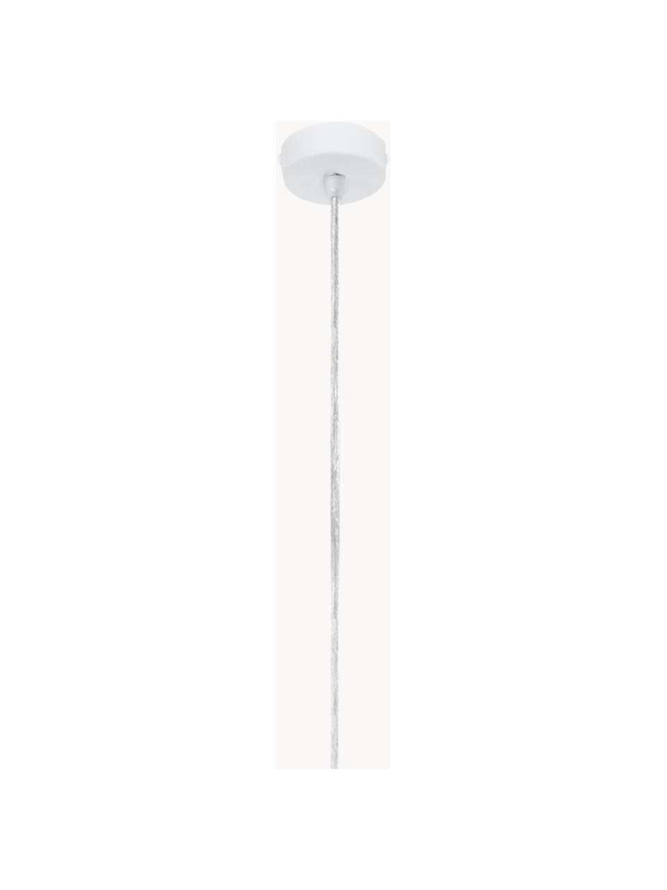 Kleine keramische hanglamp Armica, Lampenkap: keramiek, Wit, gebroken wit, Ø 16 x H 28 cm