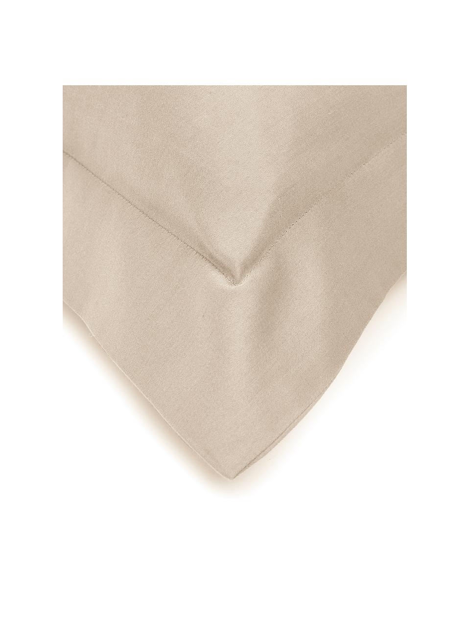 Baumwollsatin-Kissenbezug Premium in Taupe mit Stehsaum, 65 x 65 cm, Webart: Satin, leicht glänzend Fa, Taupe, B 65 x L 65 cm