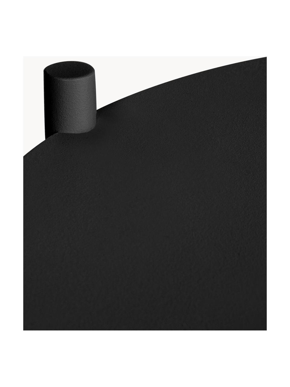 Mesa auxiliar redonda de metal Ande, Acero con pintura en polvo, Negro, Ø 40 x Al 55 cm