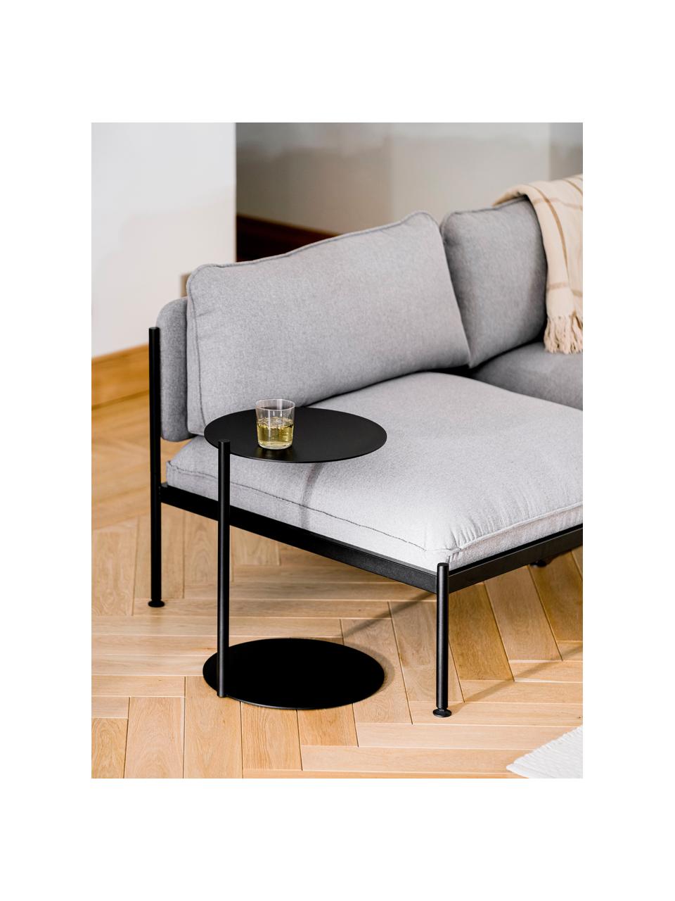 Kulatý odkládací stolek z kovu Ande, Ocel s práškovým nástřikem, Černá, Ø 40 cm, V 55 cm
