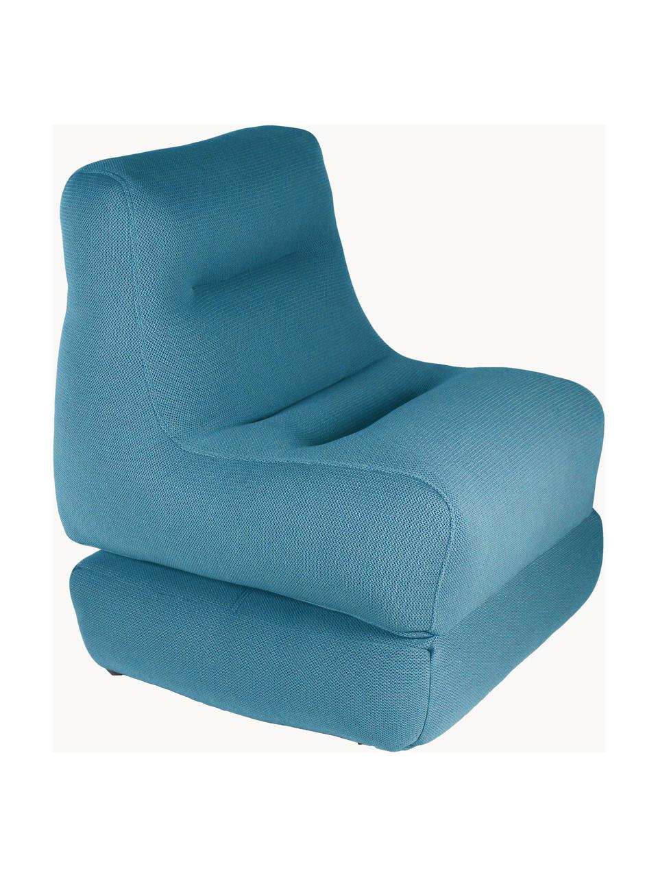 Sillón artesanal reclinable para exterior Pool, Tapizado: 70% PAN + 30% PES, imperm, Azul petróleo, An 75 x Al 85 cm