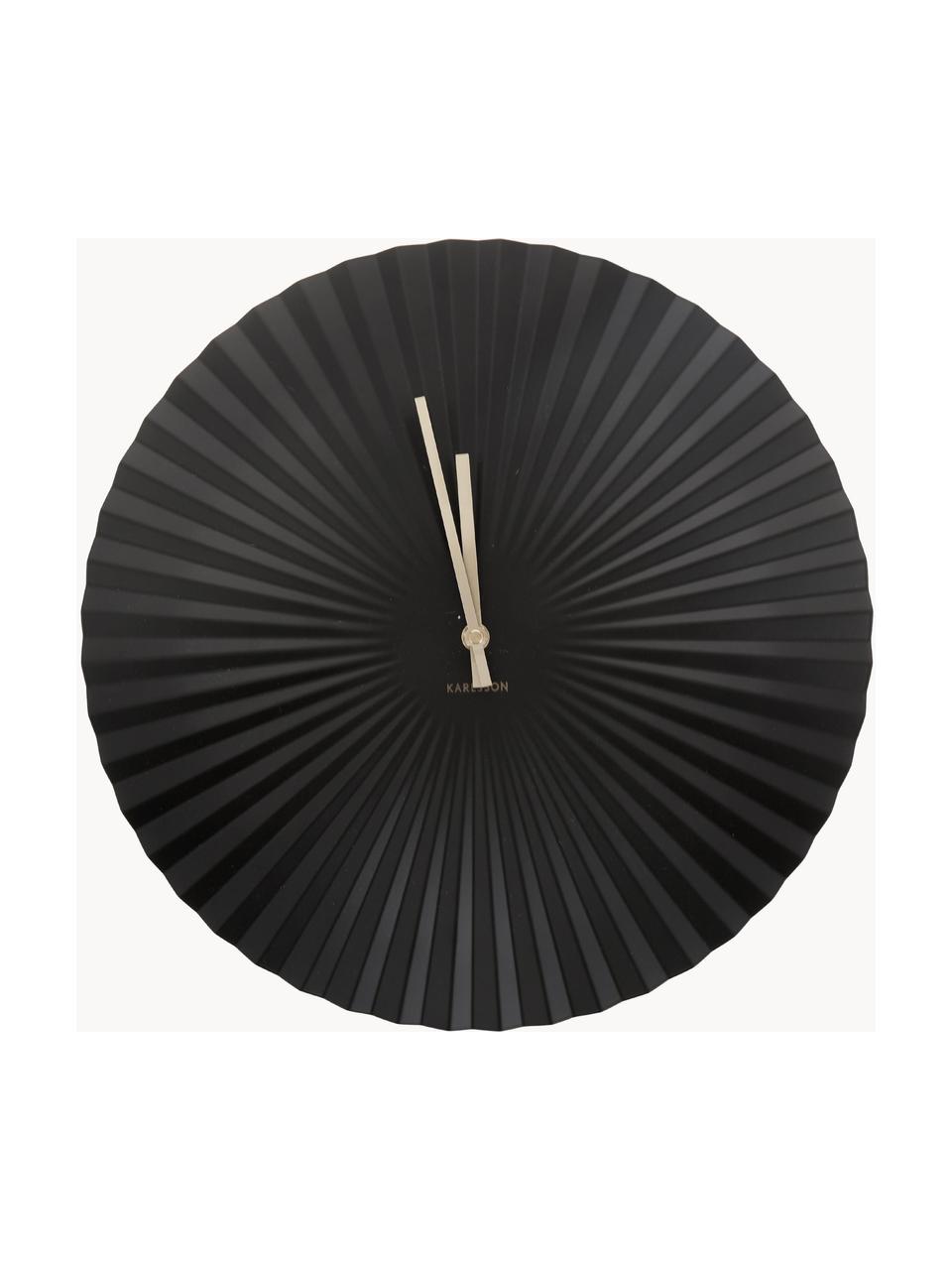 Orologio da parete Sensu, Quadrante: acciaio, verniciato, Puntatore: metallo, Nero, Ø 40 cm
