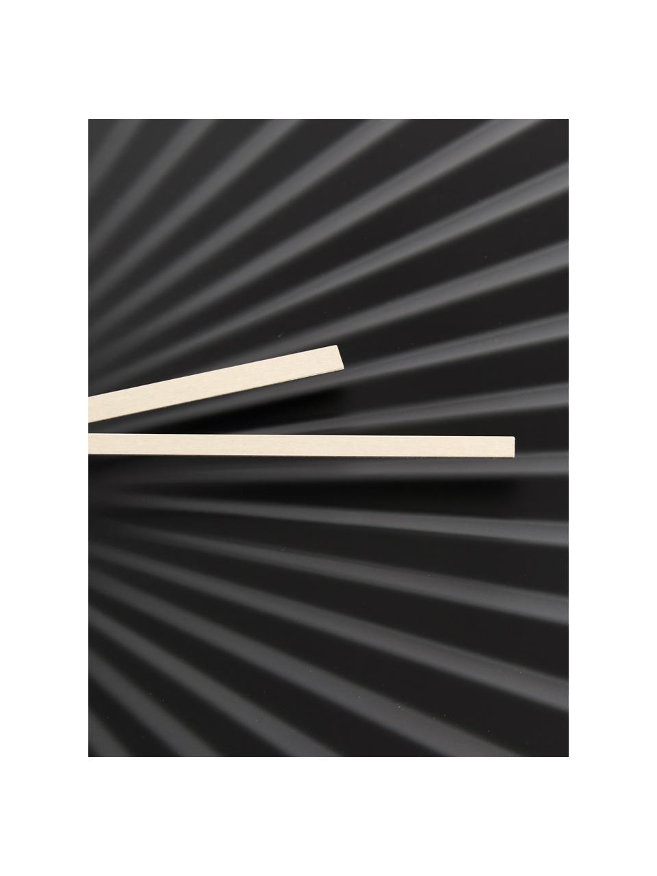 Wandklok Sensu, Wijzerplaat: gelakt staal, Zwart, Ø 40 cm