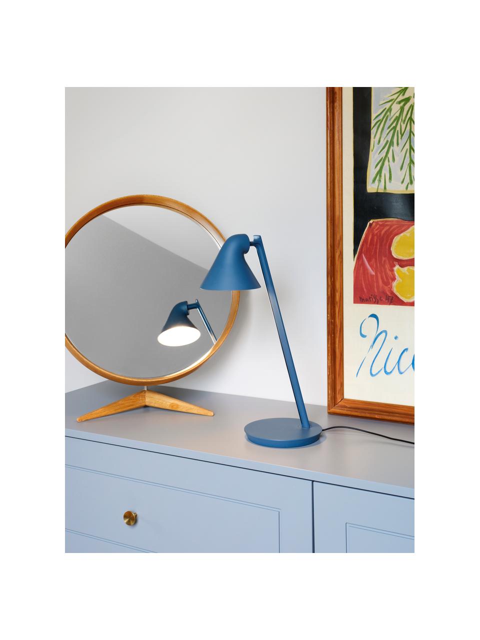 Lampada da tavolo a LED con luce regolabile NJP, Paralume: alluminio rivestito, Grigio-blu, Ø 16 x Alt. 42 cm