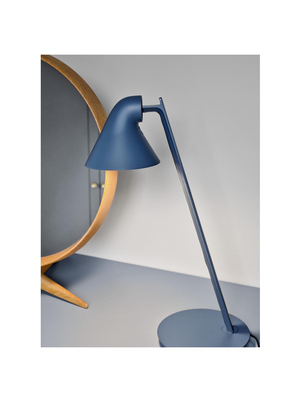 Lampada da tavolo a LED con luce regolabile NJP, Paralume: alluminio rivestito, Grigio-blu, Ø 16 x Alt. 42 cm