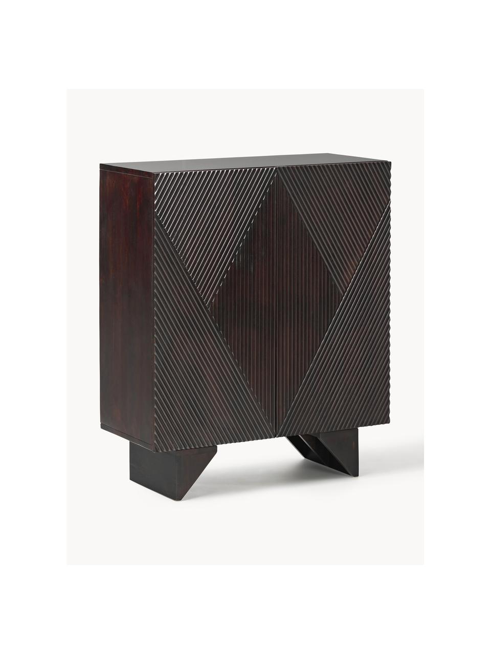 Komoda z litego drewna mangowego Louis, Korpus: ite drewno jesionowe laki, Drewno mangowe, S 100 x W 120 cm