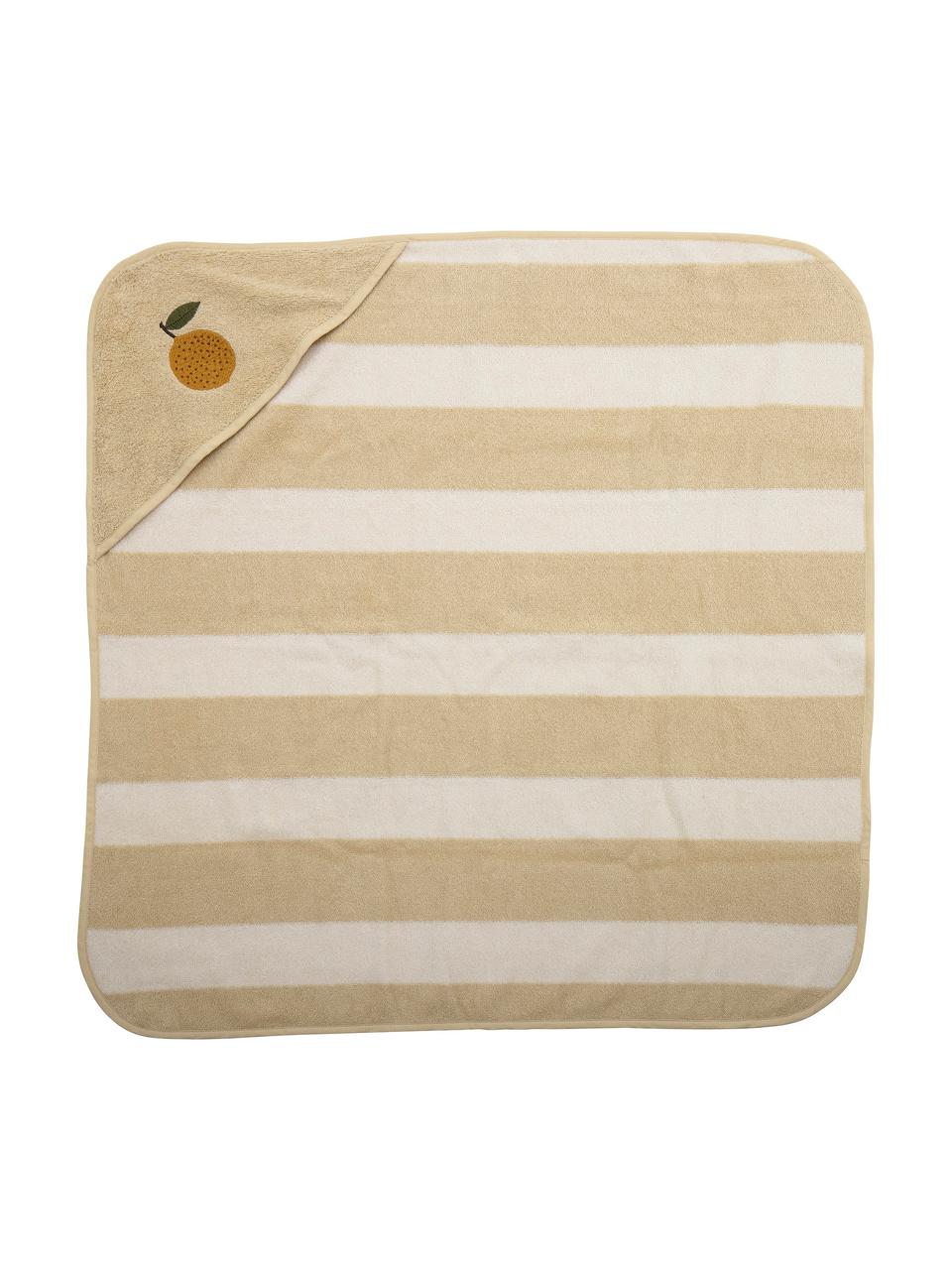 Katoenen babydoekje Agnes, 90% katoen, 10% polyester, Lichtbeige, crèmewit, B 78 x L 78 cm