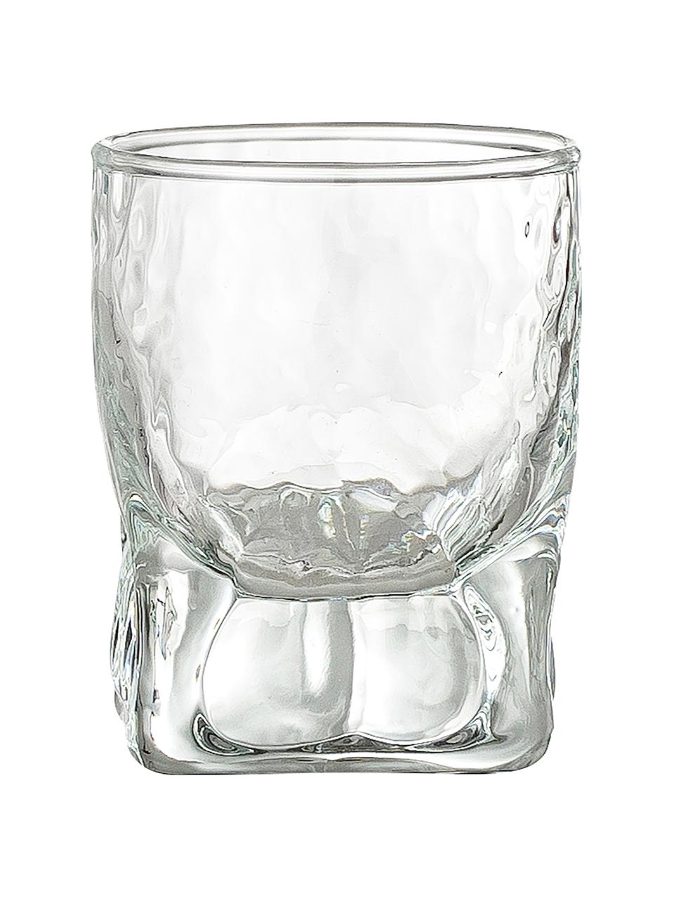 Schnapsgläser Zera mit unebener Form, 6 Stück, Glas, Transparent, Ø 5 x H 6 cm, 70 ml