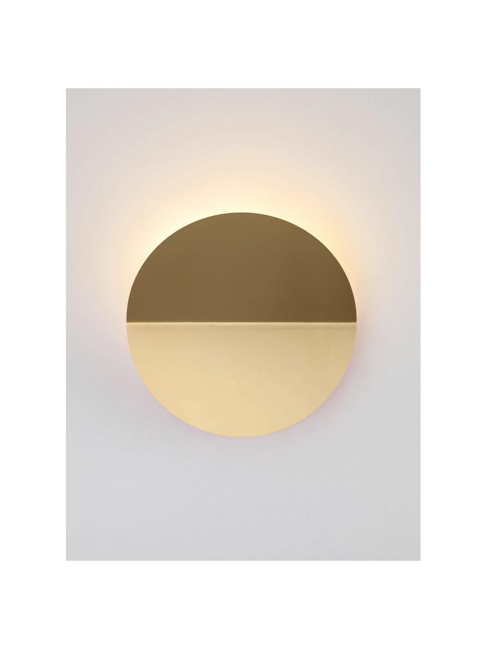 Nástěnné LED svítidlo Ring, Potažený kov, Zlatá, Ø 20 cm, H 7 cm