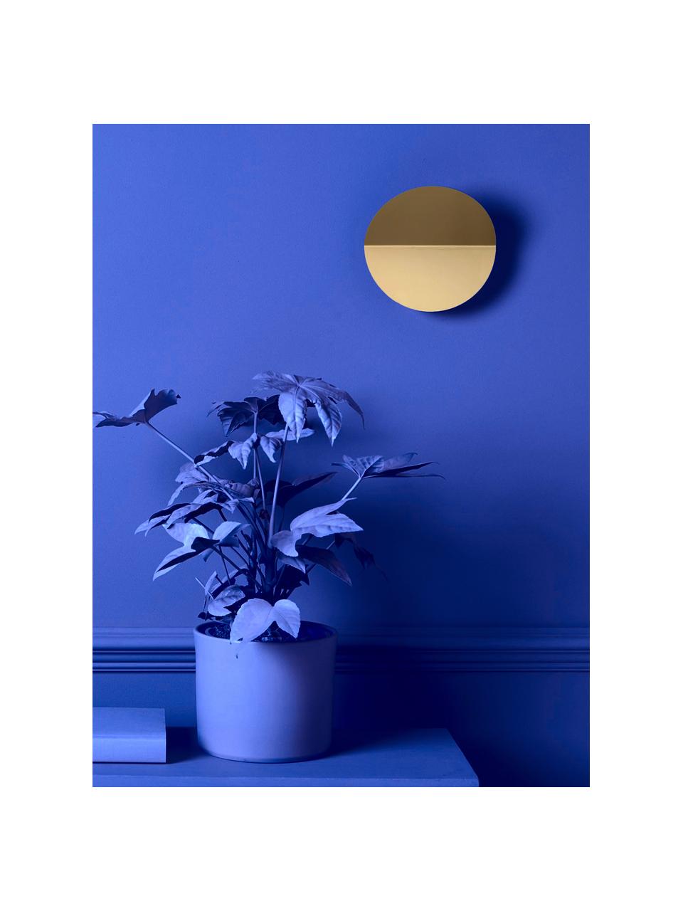 Nástěnné LED svítidlo Ring, Potažený kov, Zlatá, Ø 20 cm, H 7 cm