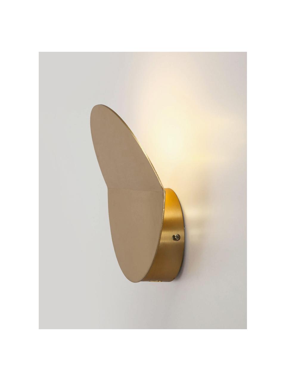 Nástěnné LED svítidlo Ring, Potažený kov, Zlatá, Ø 20 cm, H 7 cm
