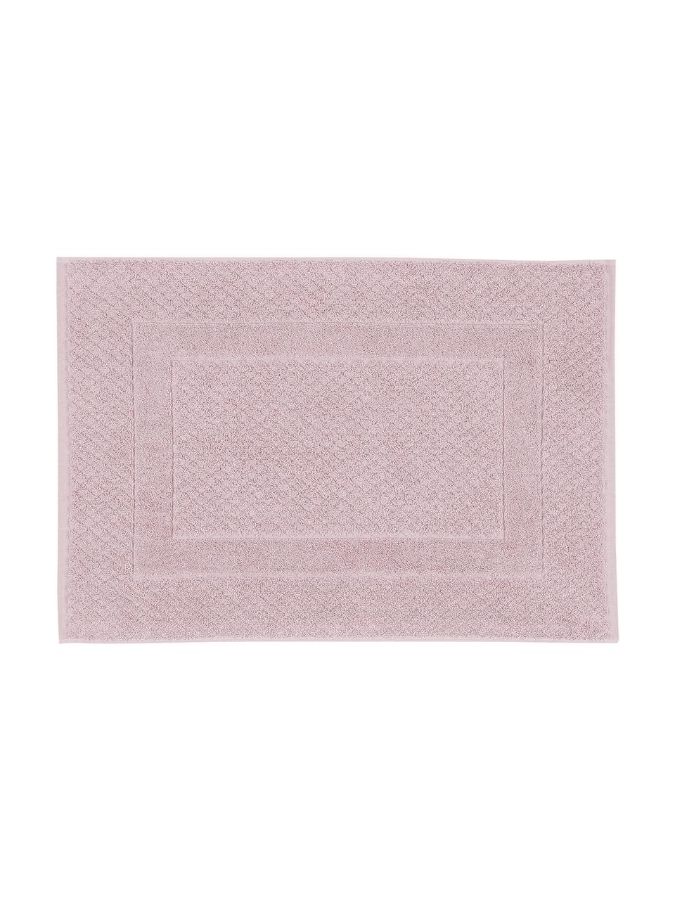 Alfombrilla de baño texturizada Katharina, Rosa palo, An 50 x L 70 cm