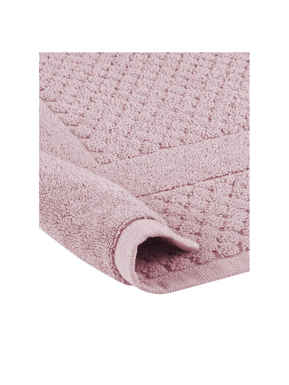 Tappeto bagno rosa Katharina, 100% cotone, qualità pesante, 900 g/m², Rosa cipria, Larg. 50 x Lung. 70 cm