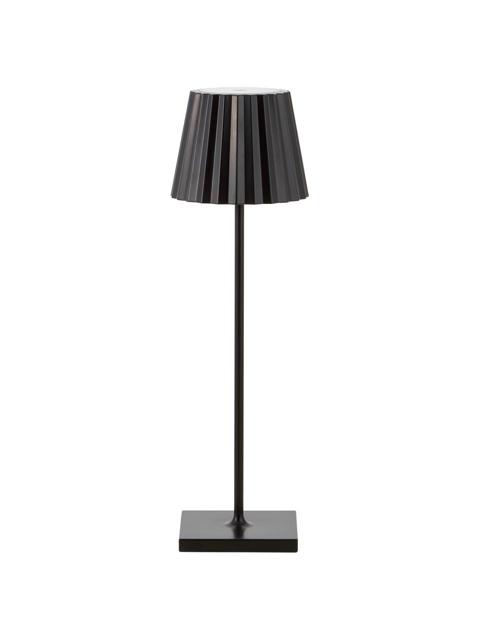 Přenosná stmívatelná venkovní stolní LED lampa Trellia, Černá, Ø 12 cm, V 38 cm