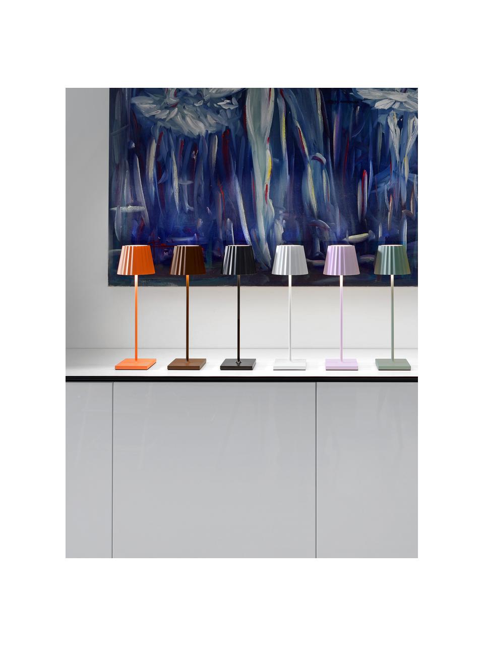Lámpara de mesa LED para exterior Trellia, portátil, Pantalla: aluminio pintado, Negro, Ø 12 x Al 38 cm