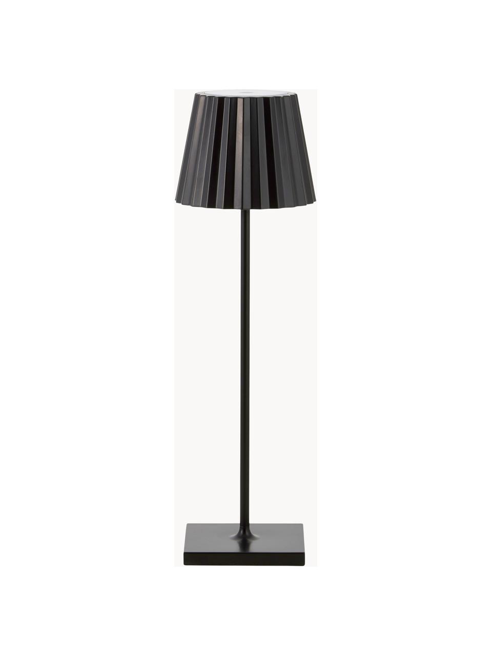 Přenosná stmívatelná venkovní stolní LED lampa Trellia, Černá, Ø 12 cm, V 38 cm