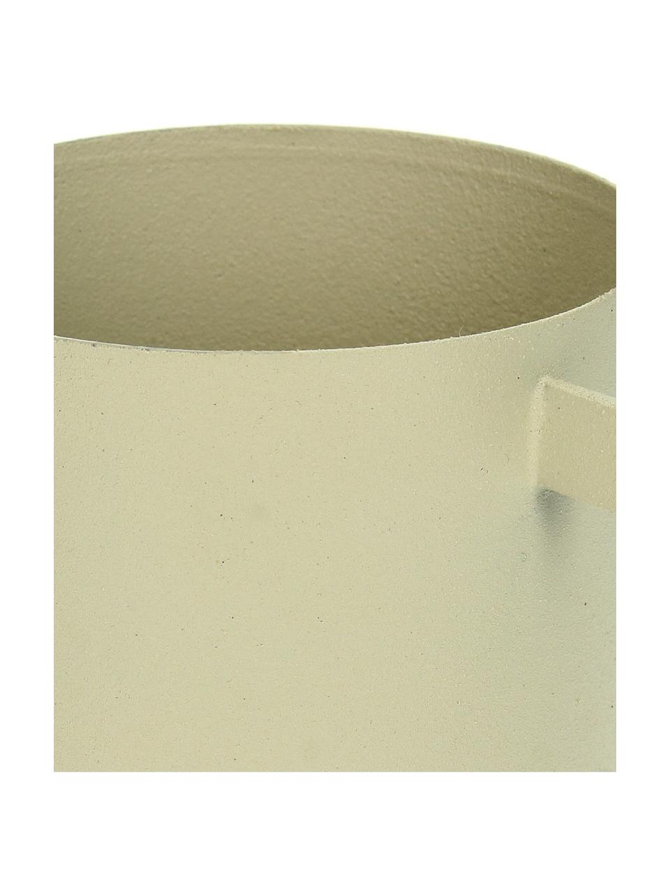 Portavaso piccolo di design Onyx, Metallo rivestito, Beige, Ø 9 x Alt. 12 cm