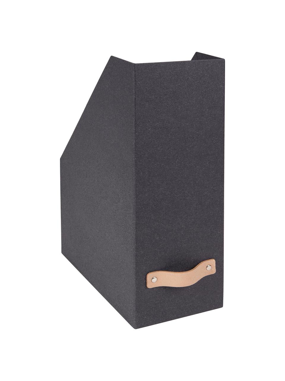 Classeur Estelle, Noir, beige, larg. 12 x haut. 32 cm