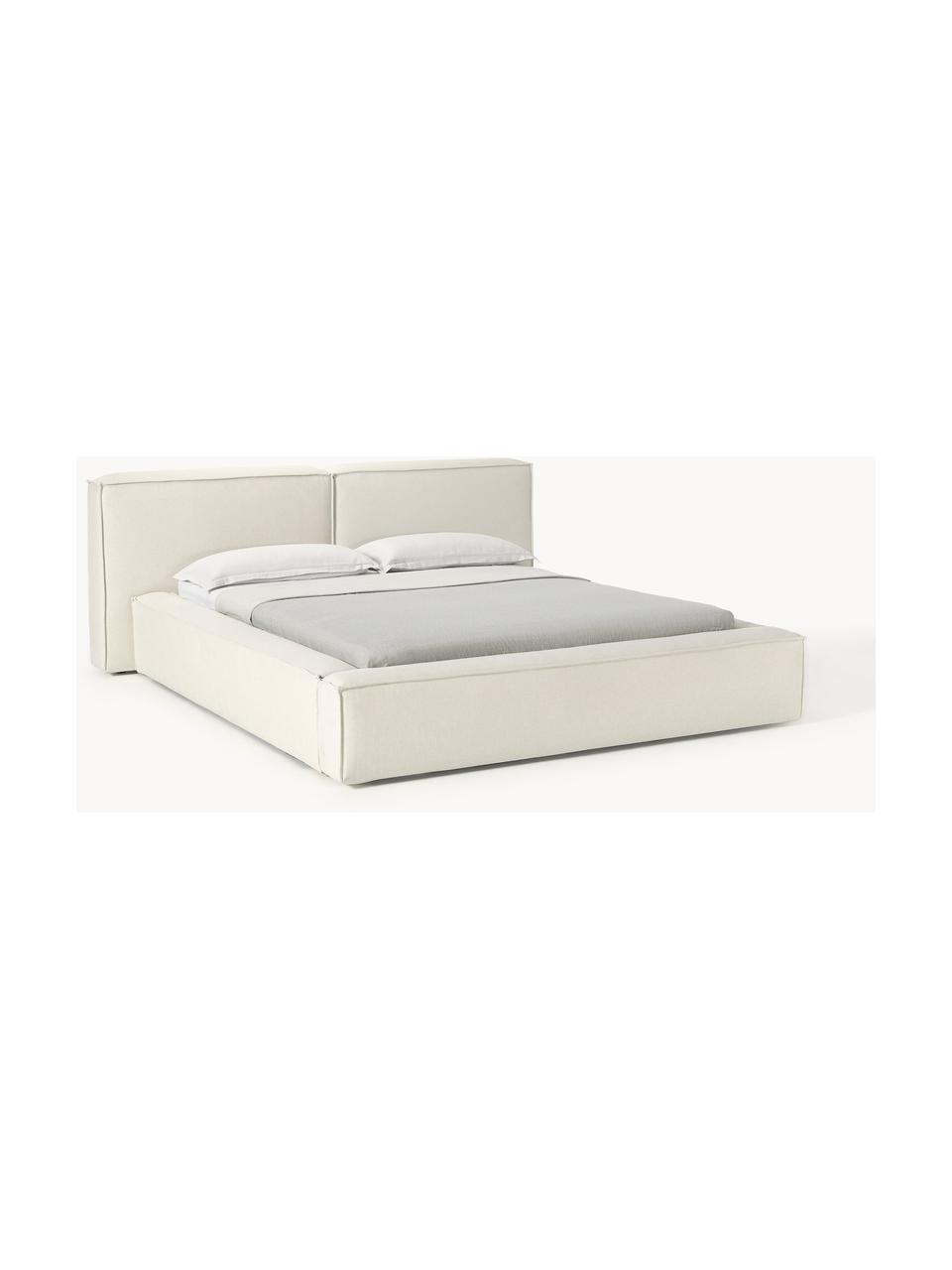 Čalouněná postel Lennon, Tlumeně bílá, Š 160 cm, D 200 cm