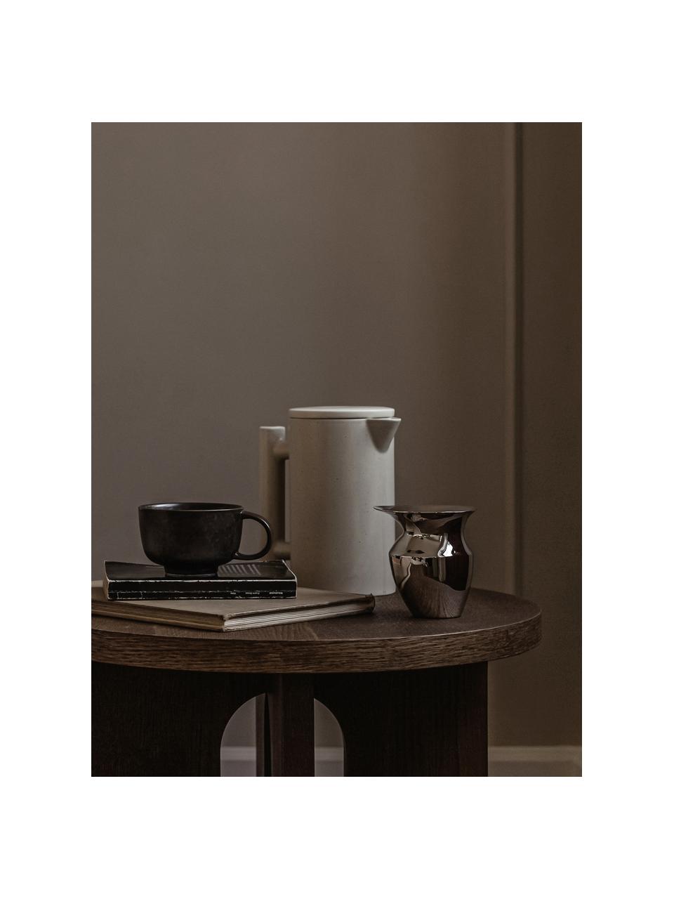 Handgefertigte Teetassen New Norm aus Porzellan, 2 Stück, Porzellan, Anthrazit, matt, Ø 10 x H 7 cm, 250 ml