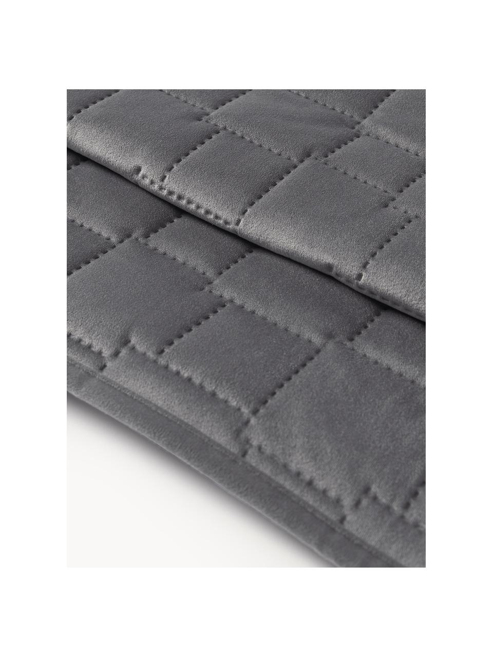 Gewatteerde bedsprei Nash, 100% polyester, Donkergrijs, B 230 x L 250 cm