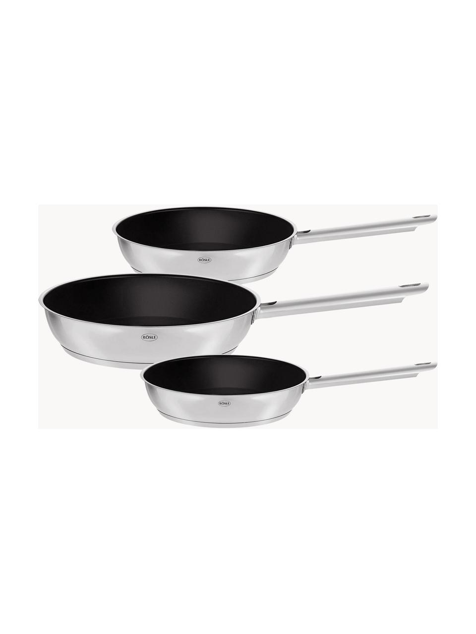 Set di 3 padelle in acciaio inox OGO Eclipse