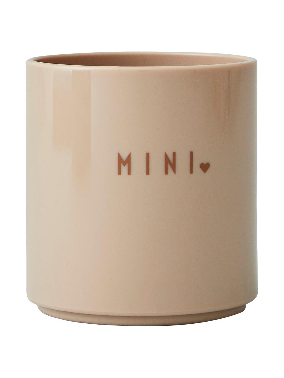 Kinderbeker Mini Favourite met verschillend opschrift aan de voor- en achterzijde, Tritan (kunststof), BPA-, BPS- en EA-vrij, Beige (Love), Ø 7 x H 7 cm, 150 ml