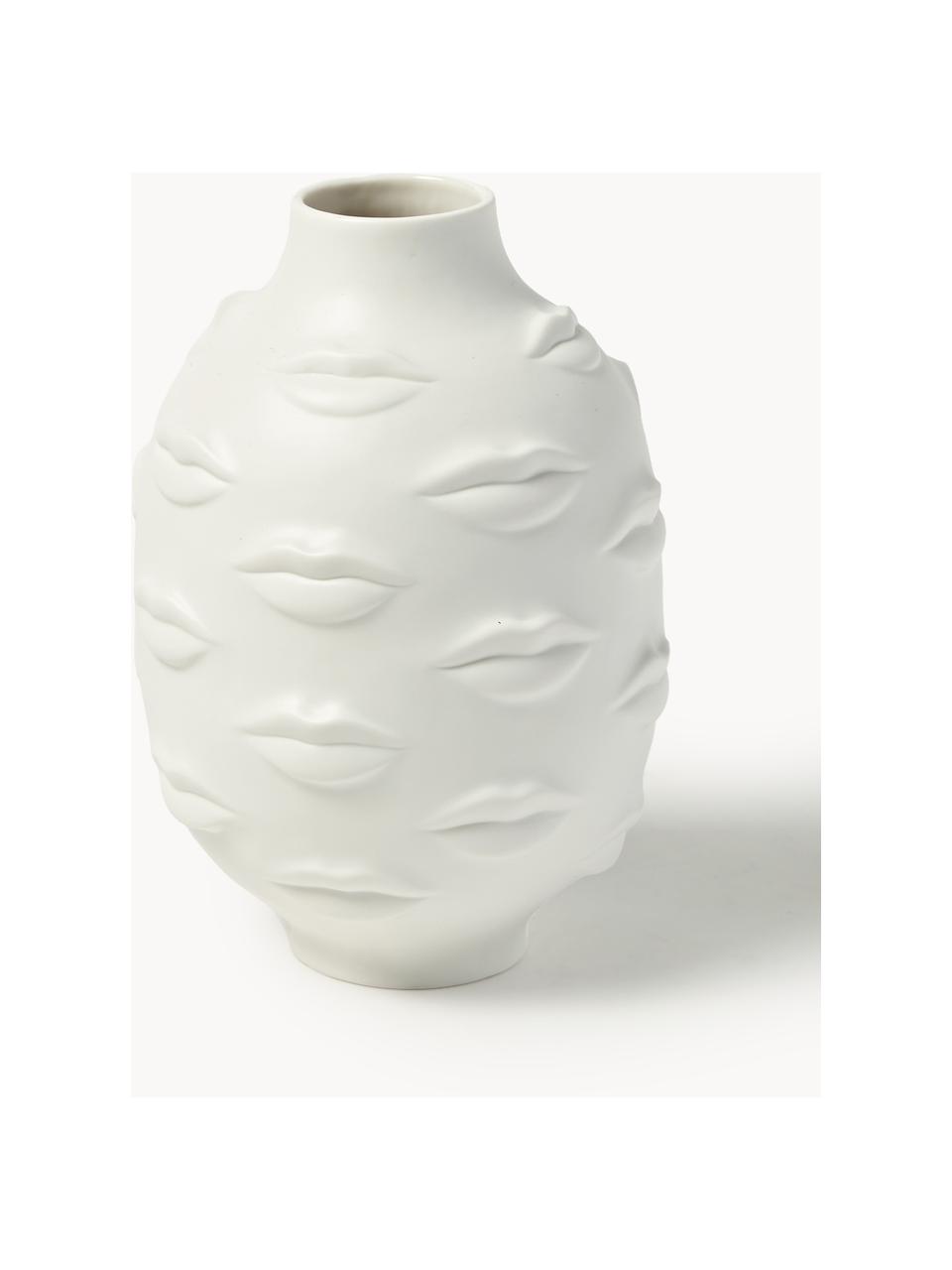 Designová porcelánová váza Gala, Porcelán, Bílá, Ø 16 cm, V 24 cm